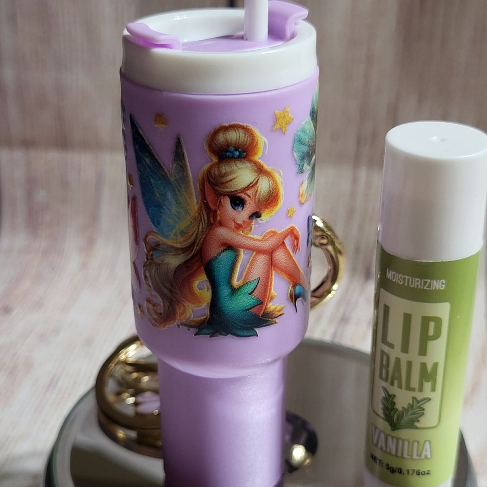 Purple Tinker Bell Mini Keyxhain Tumbler.